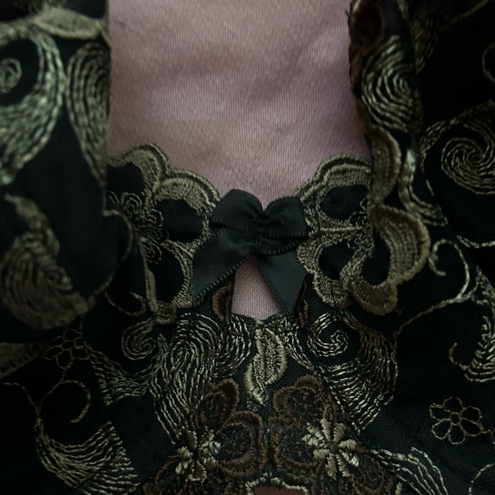 Soma Black Floral Lace Unlined & Unpadded Bra 34C - Picture 5 of 8